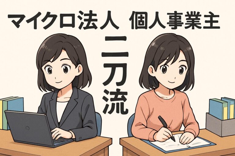 マイクロ法人と個人事業主の二刀流で得する方法｜メリット・デメリット徹底解説