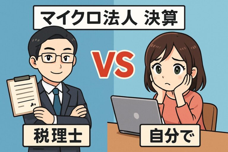 マイクロ法人決算を税理士に依頼？自分でやる？メリット・デメリットを解説