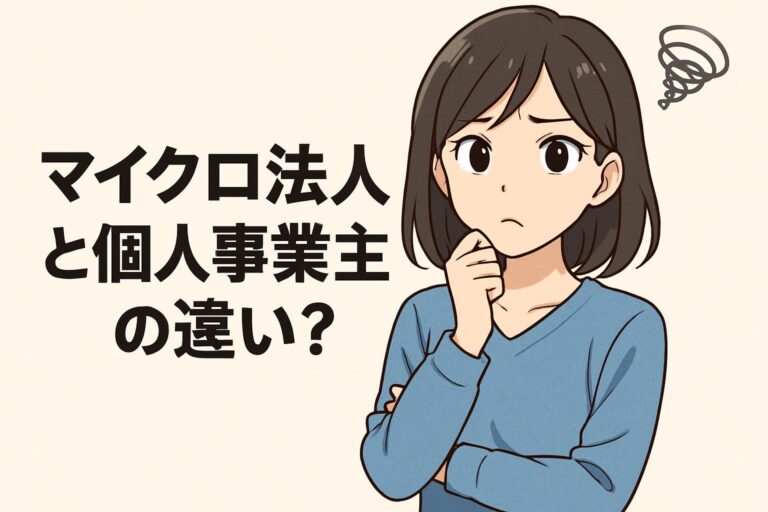 マイクロ法人 個人事業主 違い｜節税・社会保険・青色申告まで丸わかりガイド